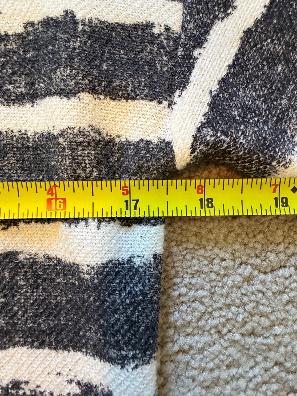 Striped Navy/Gray & White Knit Top /Modern Nautical Preppy Classic - Picture 10 of 11